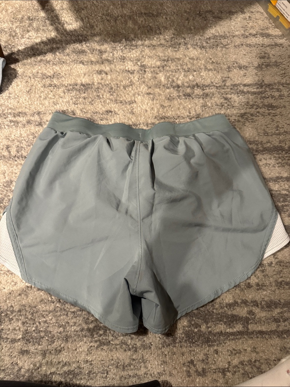 Under Armour Women's Sage Green Athletic Running Shorts - Picture 2 of 2